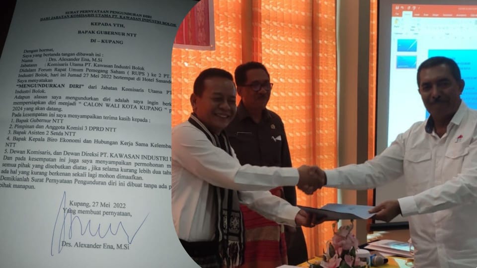 Alex Ena, Mundur dari Komisaris KIP Bolok 