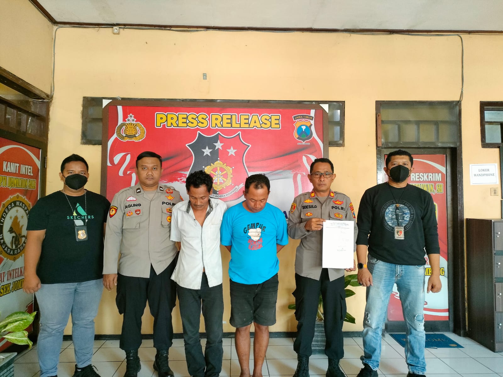 Polisi Berhasil Ungkap Kasus Pengeroyokan di Jombang, Dua Terduga Pelaku Berhasil Diamankan.