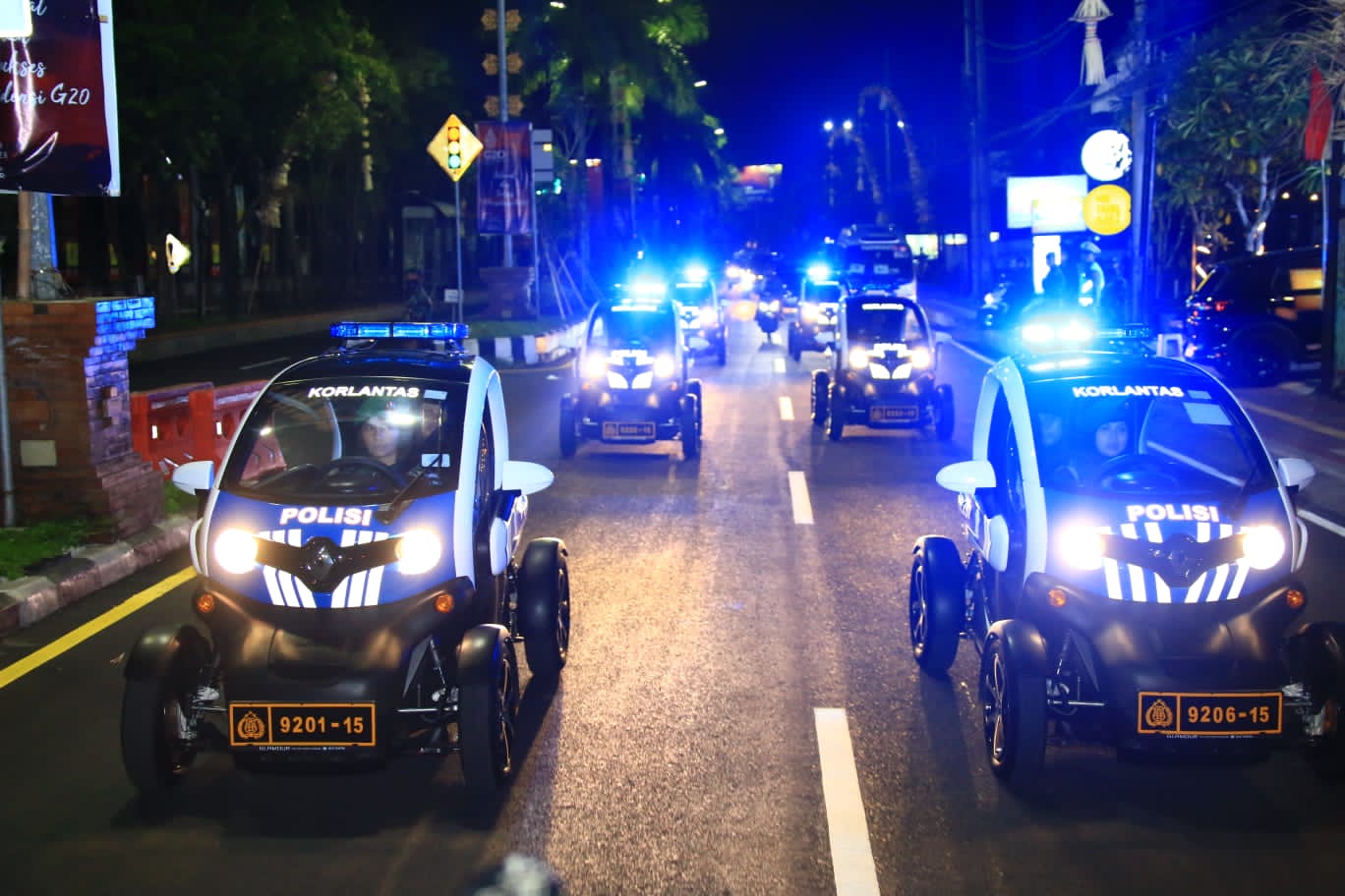 Polwan dan Kowad Bersinergi Jaga Keamanan KTT G20, Untuk Itu Kendaraan Listrik di Gunakan Para Kepala Negara
