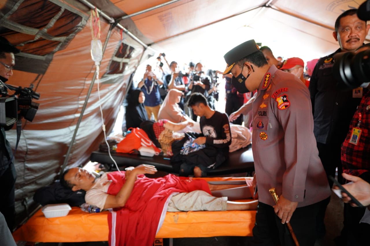 Bapak Kapolri Tinjau Lokasi Gempa Bumi Cianjur, Pastikan Warga dapat Bantuan Maksimal