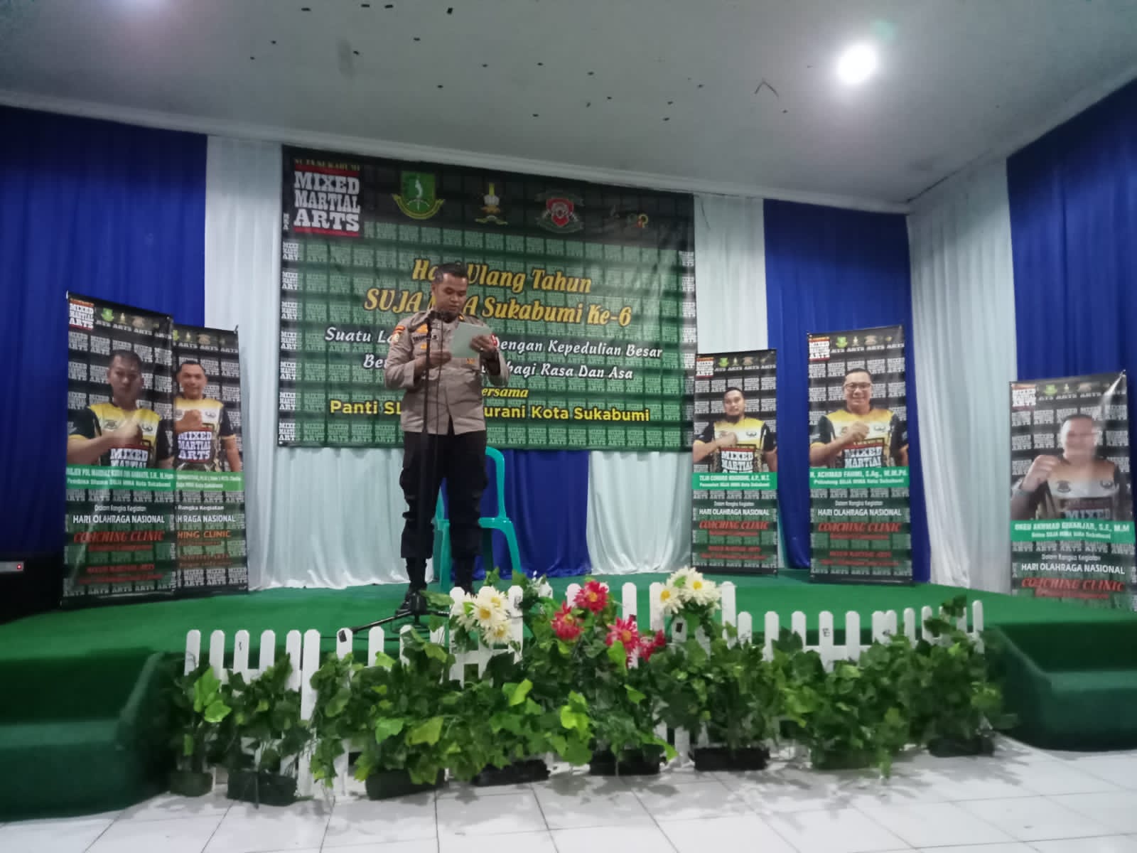 Kasetukpa Lemdiklat Polri Sampaikan Amanat HUT ke-6 SUJA MMA Sukabumi