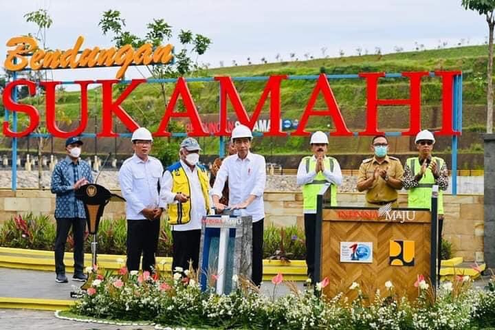 Presiden Joko Widodo Resmikan Bendungan Sukamahi di Kabupaten Bogor